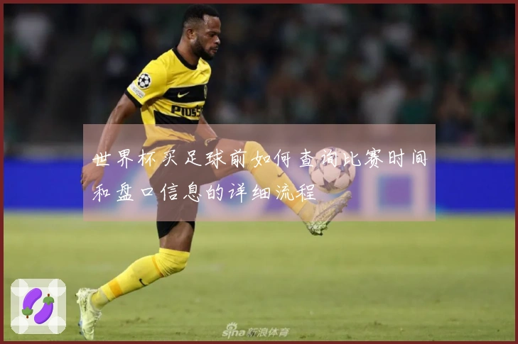 世界杯买足球前如何查询比赛时间和盘口信息的详细流程